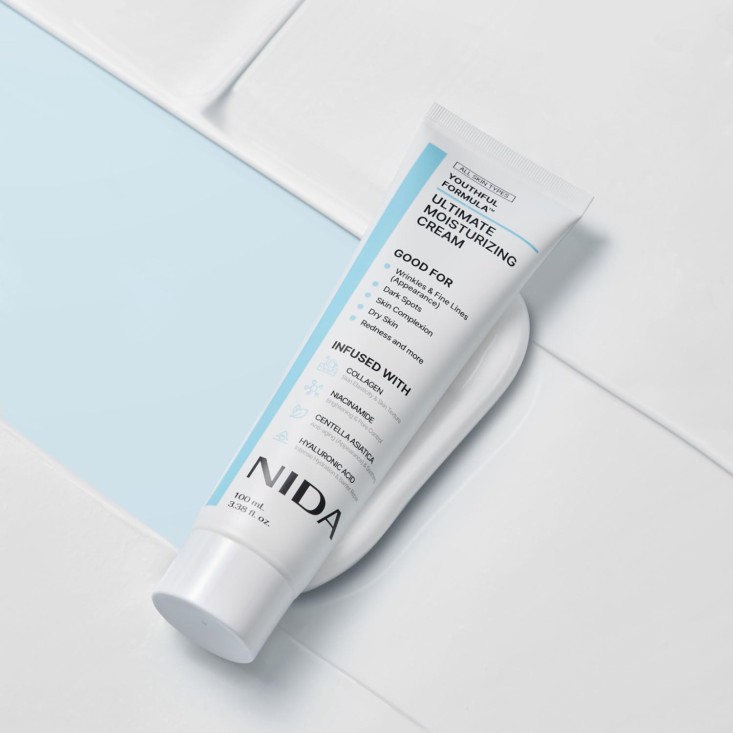 NIDA Youthful Ultimate Moisturizing Cream with Niacinamide, Hyaluronic Acid and Collagen