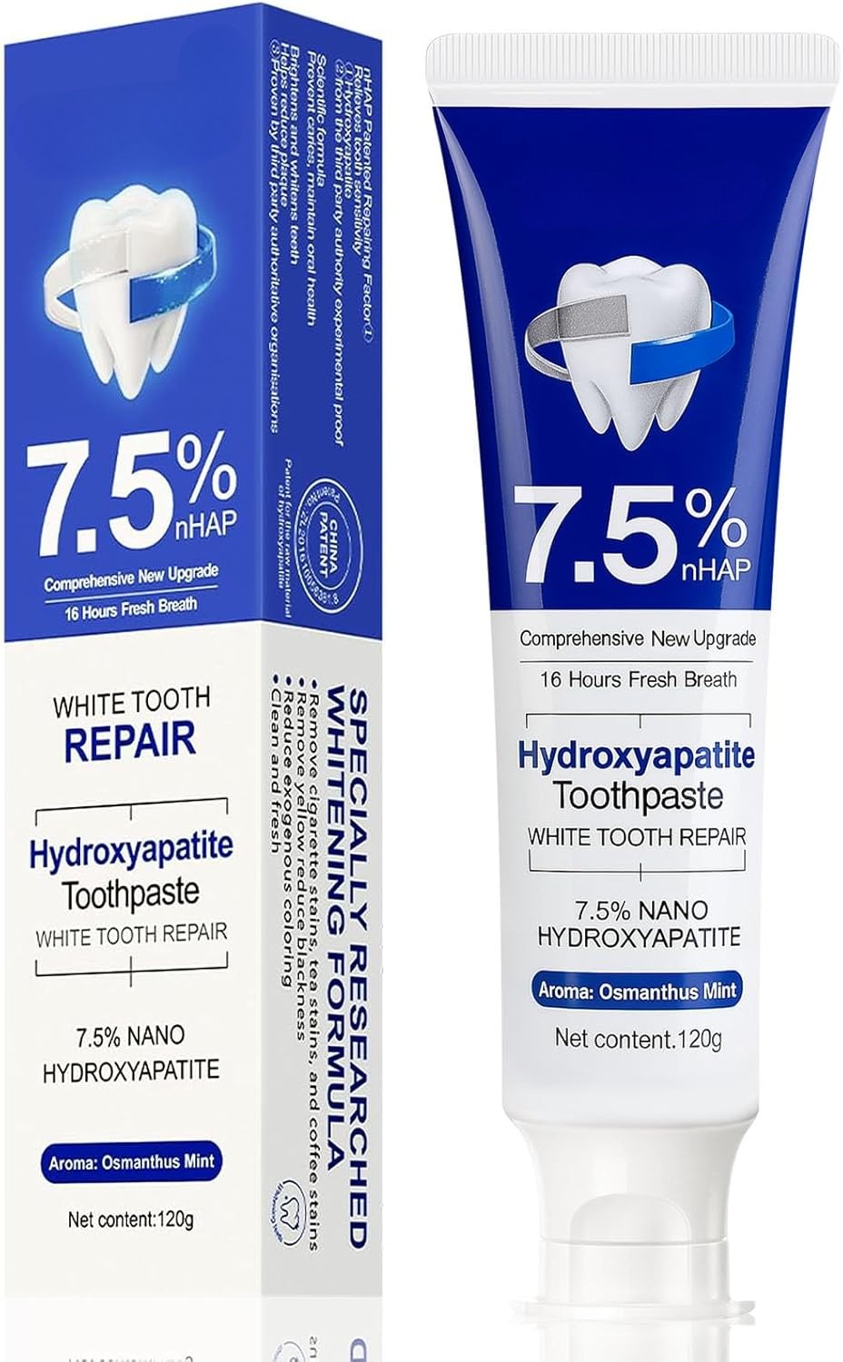 Hydroxyapatite Toothpaste Fluoride-Free Enamel Repair 120g