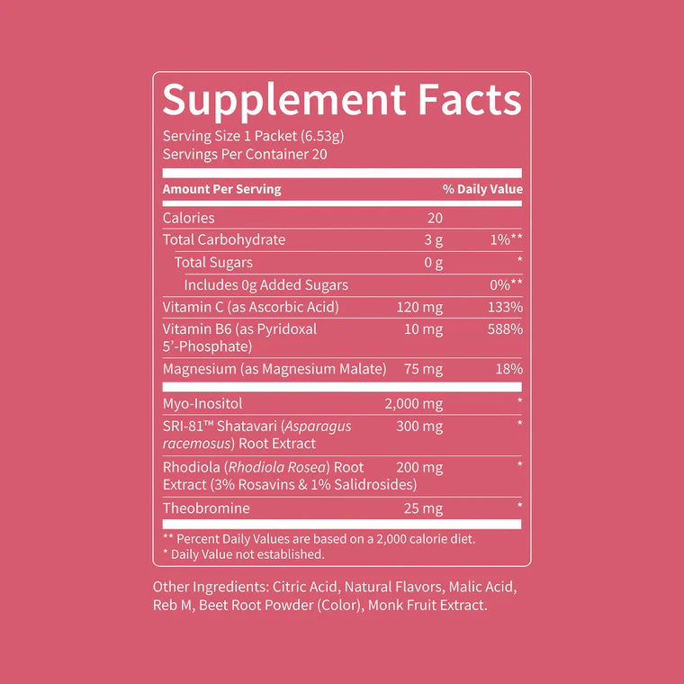 Balance Hormone Support Drink Mix with Shatavari, Myo-Inositol and Adaptogens