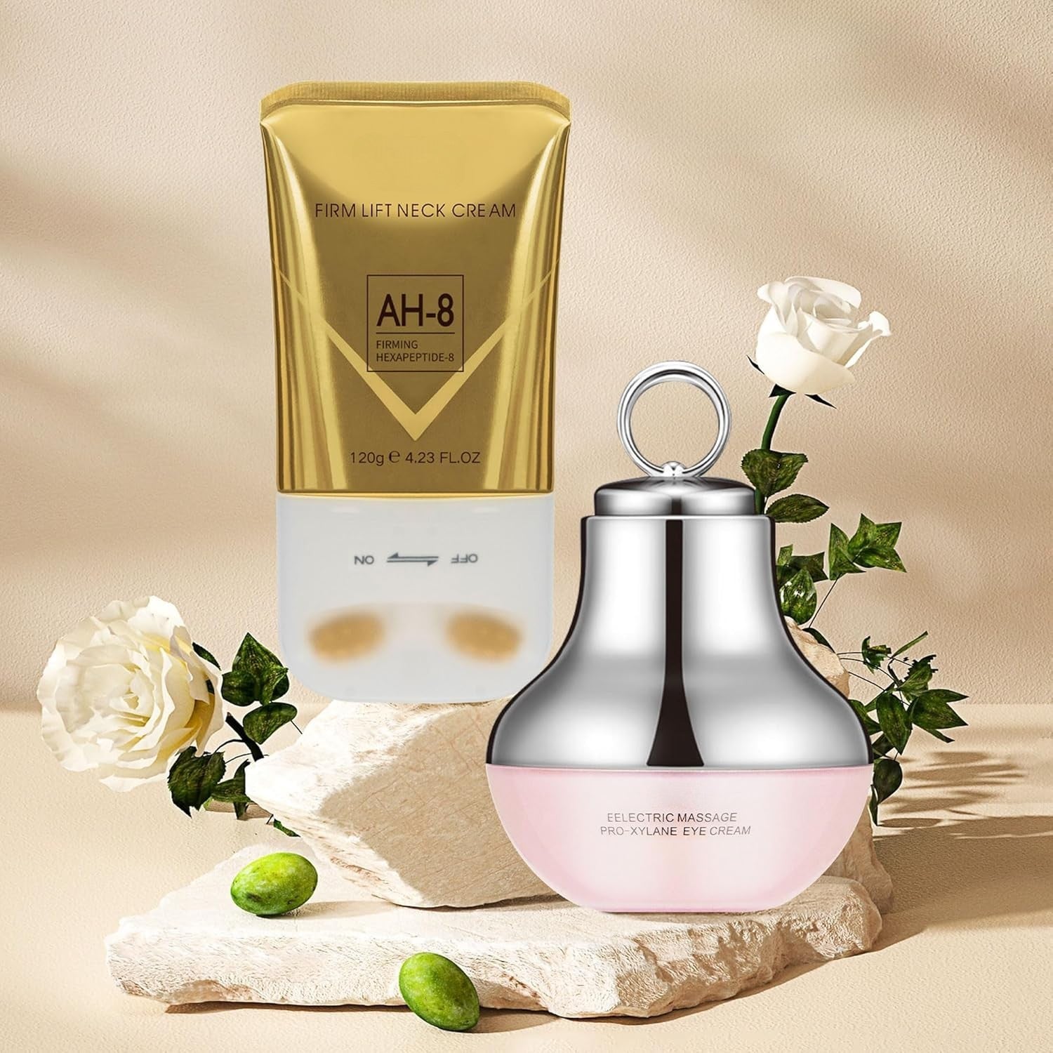 Firming Neck and Eye Cream Duo with Hydrating Anti-Aging Formula