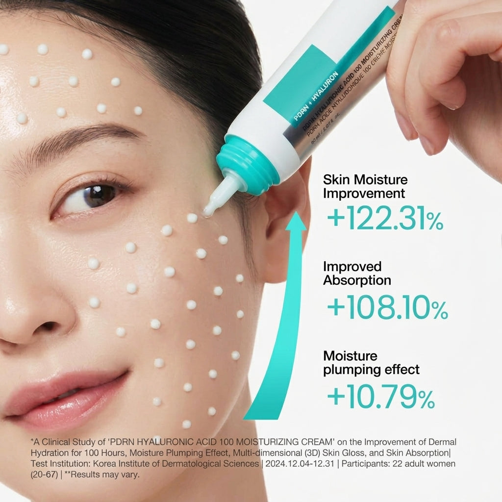 PDRN Hyaluronic Acid 100 Moisturizing Cream with Collagen for Glass Skin Glow