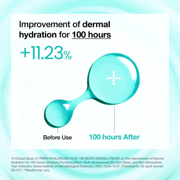 PDRN Hyaluronic Acid 100 Moisturizing Cream with Collagen for Glass Skin Glow