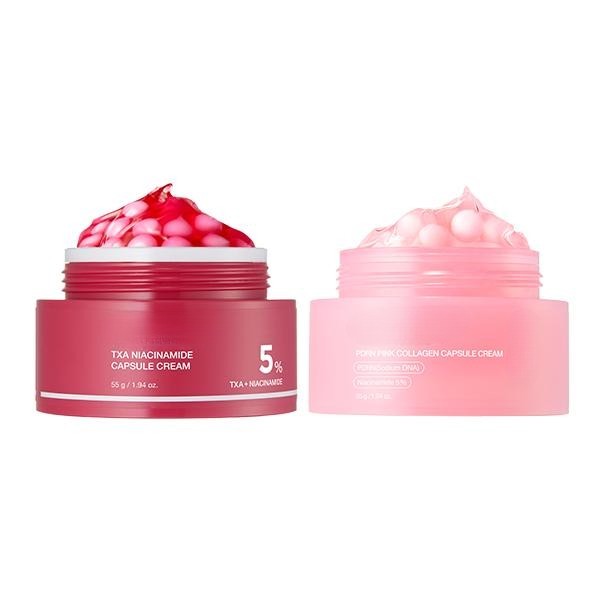 Mix & Match Boba Cream Set Korean Skincare Capsule Creams with Niacinamide and Peptides