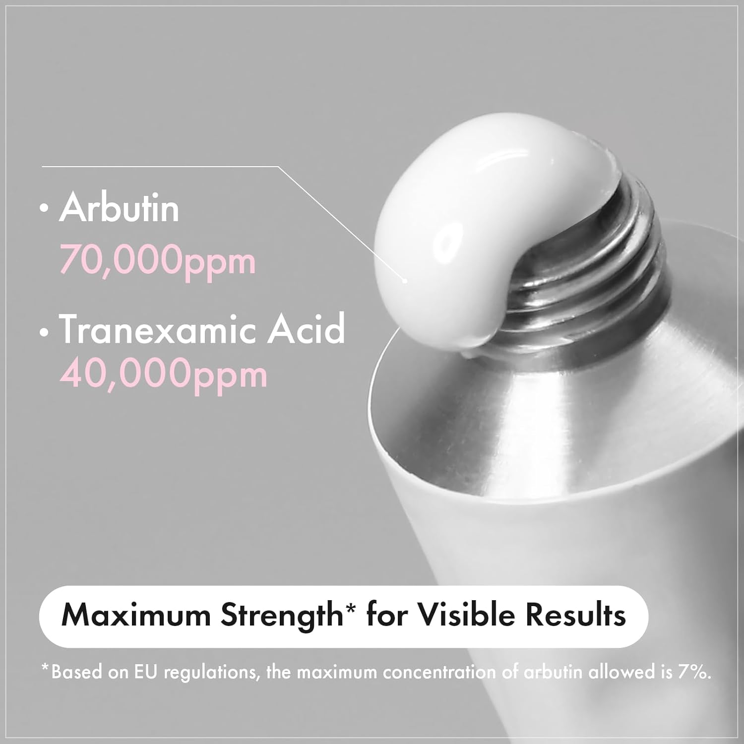 Arbutin 7% and Tranexamic Acid 4% Cream with Niacinamide and Glutathione for Dark Spots
