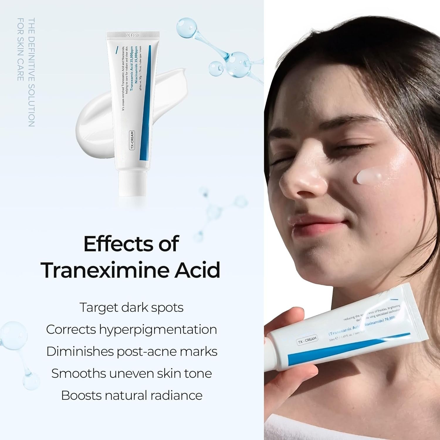 TX Tranexamic Acid Cream for Dark Spots, Hyperpigmentation and Uneven Tone
