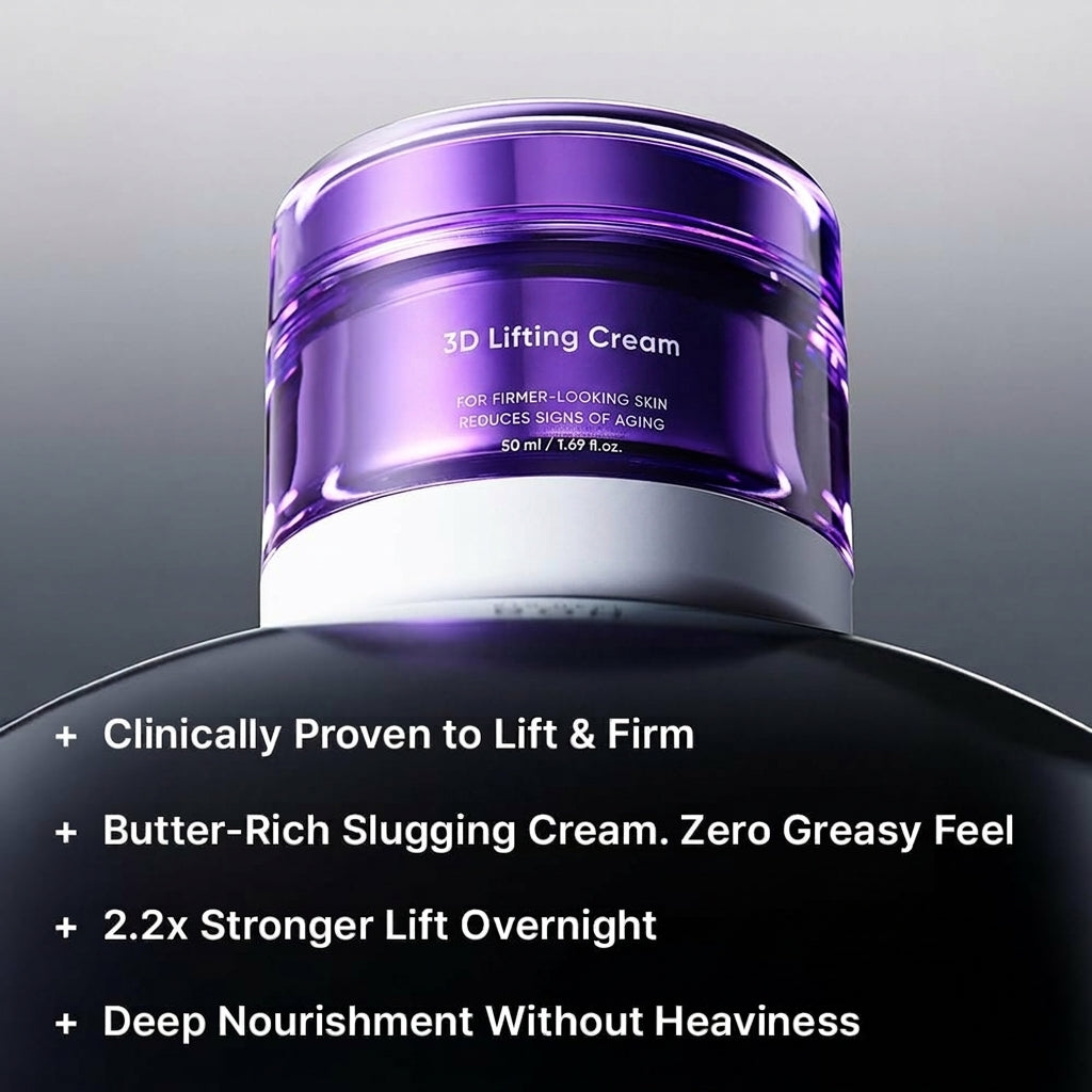 3D Lifting Night Cream with 17-Peptide Complex and Probioderm for Face and Neck