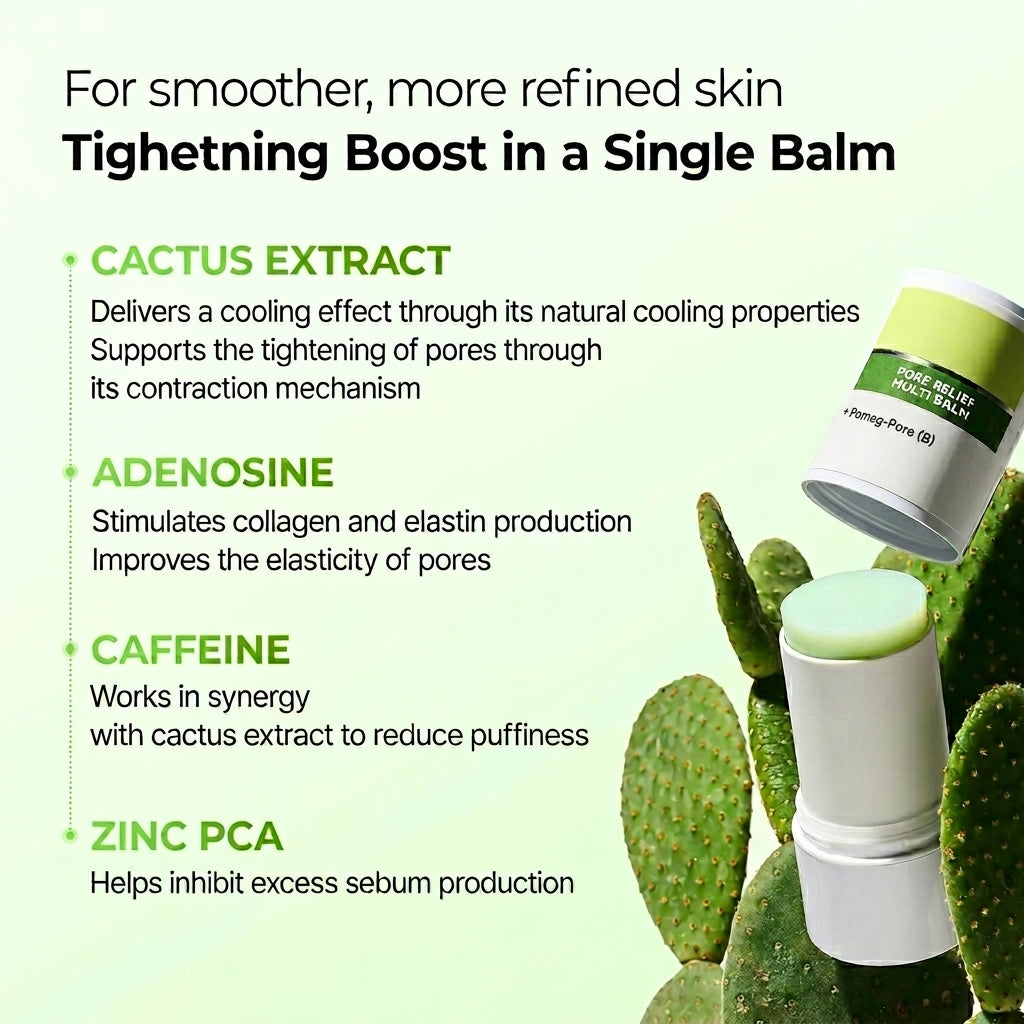 CACTOX Pore Relief Cooling Multi Balm for Visibly Smoother, Refined Skin