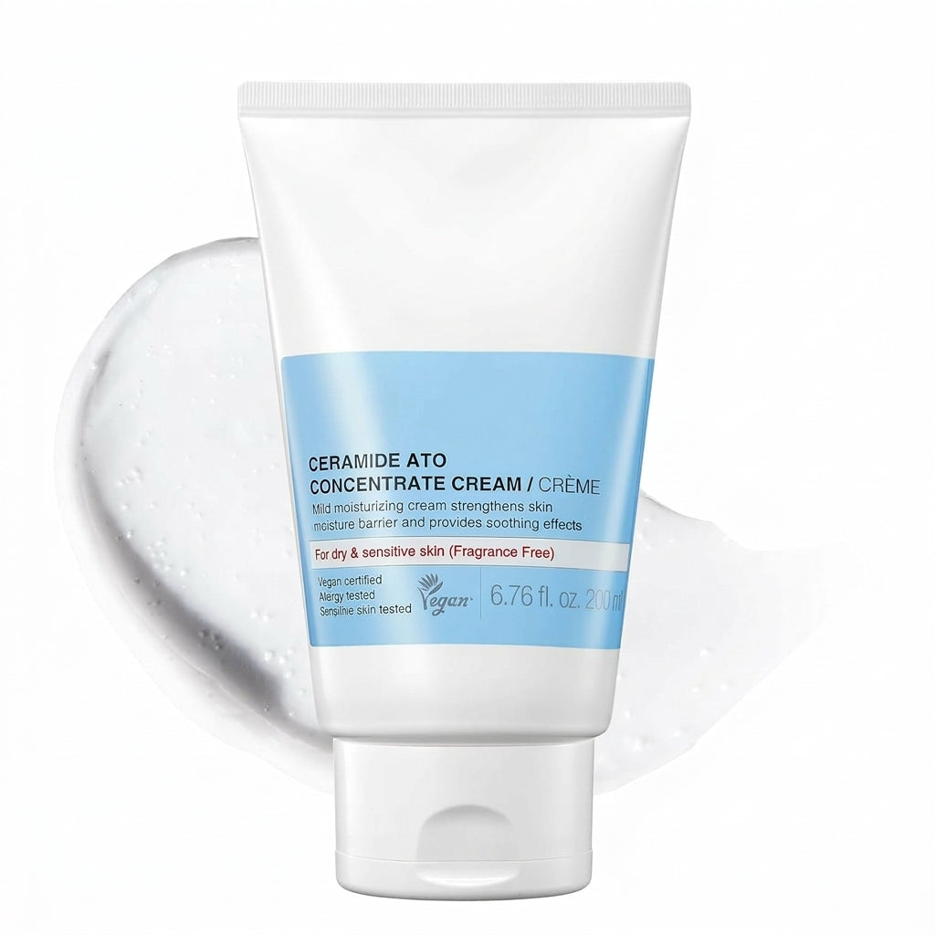 Ceramide Ato Concentrate Cream for Dry and Sensitive Skin with 100-Hour Hydration
