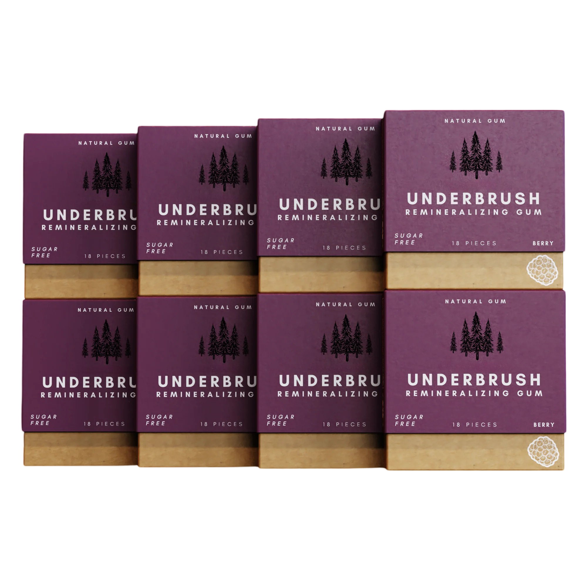 Underbrush Remineralizing Chewing Gum with Nano-Hydroxyapatite for Teeth and Gums