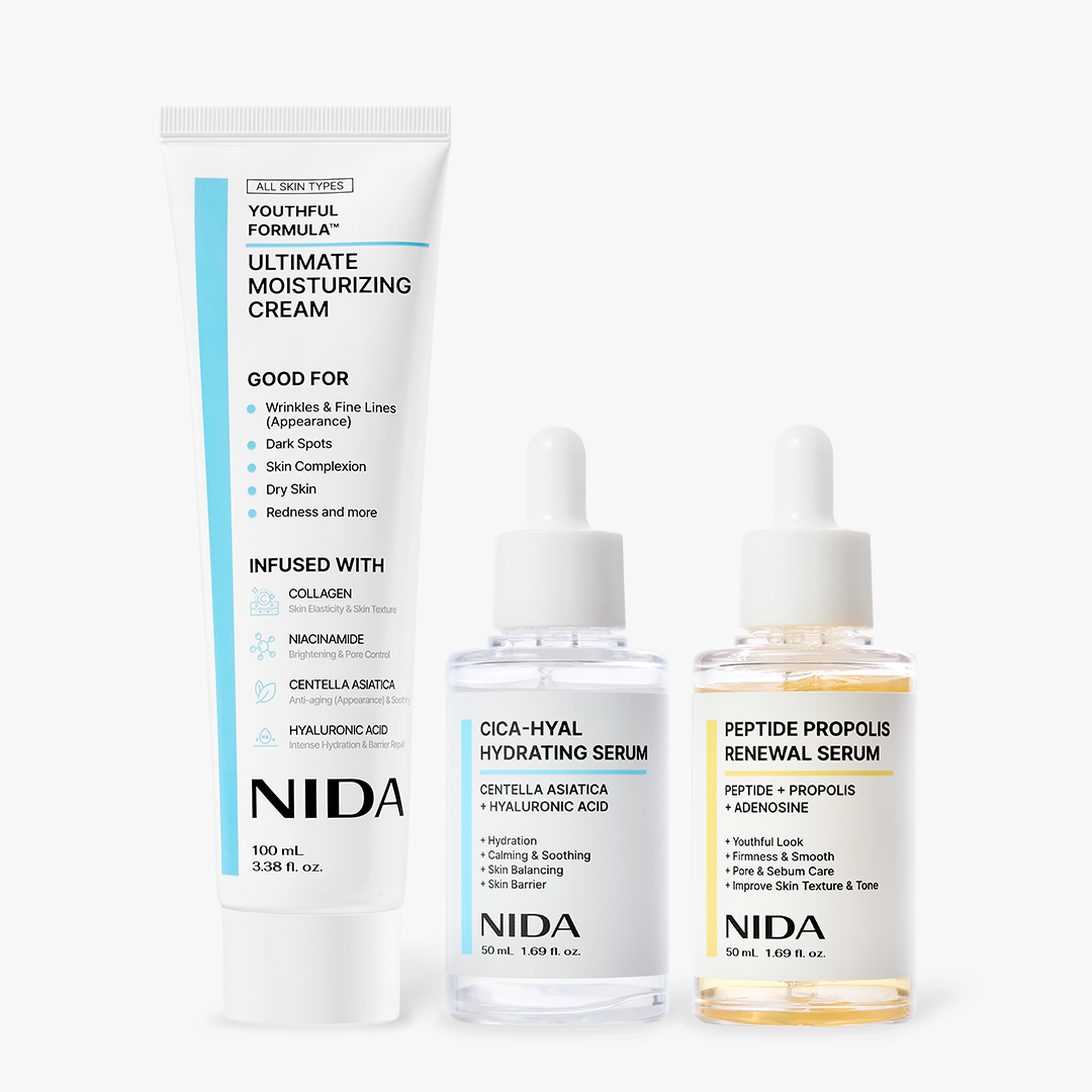 Glass Skin Hydration Bundle with Collagen, Hyaluronic Acid, Peptides and Adenosine