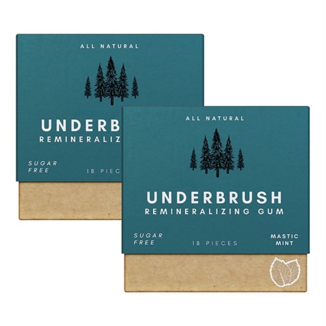 Underbrush Remineralizing Chewing Gum with Nano-Hydroxyapatite for Teeth and Gums