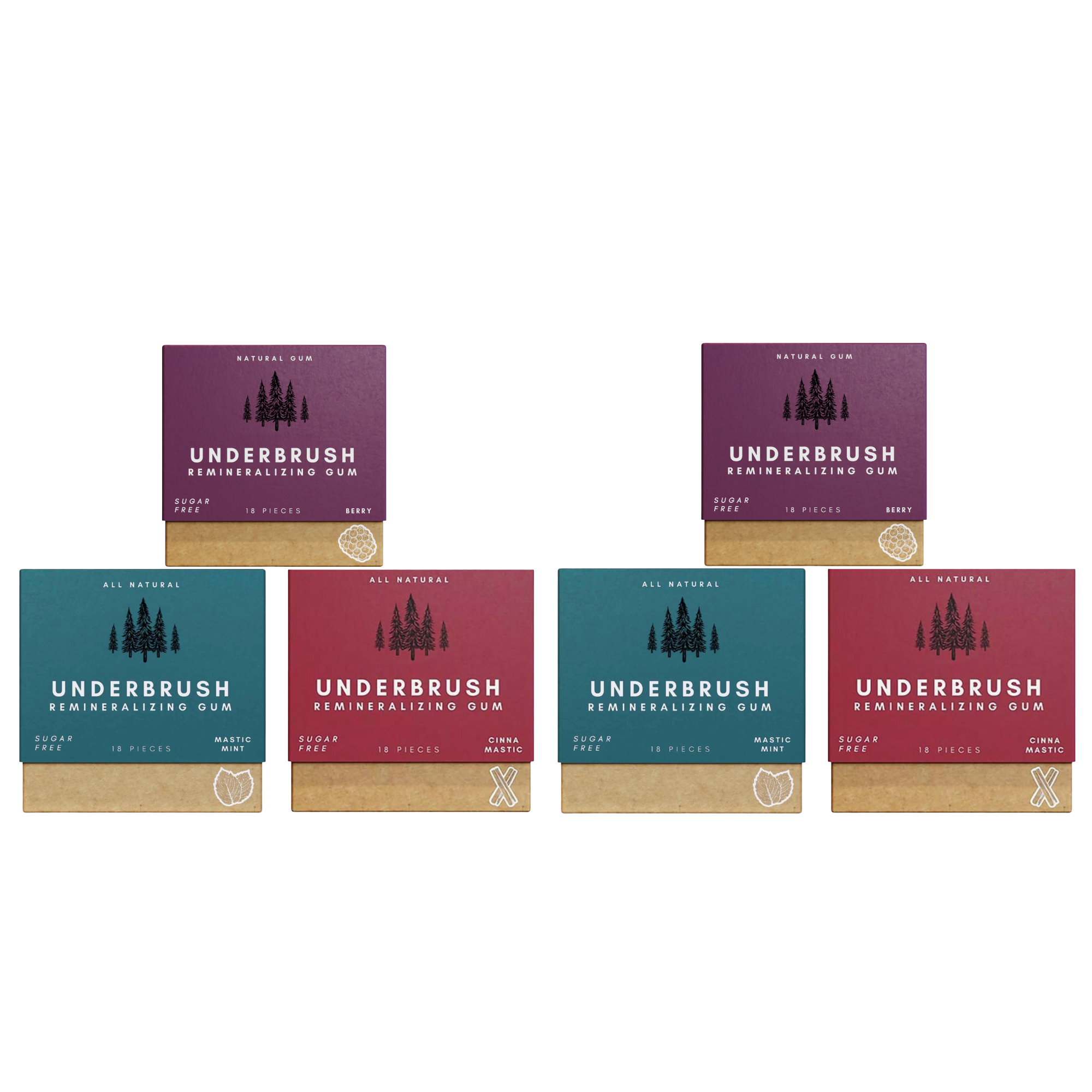 Underbrush Remineralizing Chewing Gum with Nano-Hydroxyapatite for Teeth and Gums